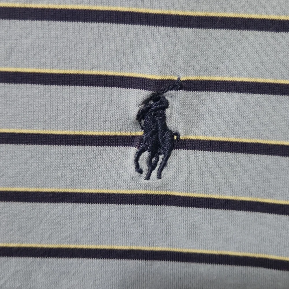 Men's Ralph Lauren Polo Golf shirt size large blue with stripes